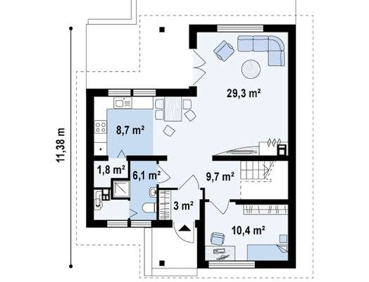 проект каркасного дома 135 м.кв. с планами этажей